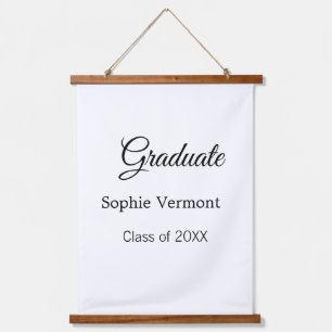 Graduate name class of 20XX congrats simple minima Hanging Tapestry