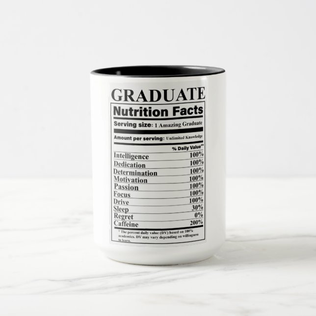 Graduate Nutrition Facts Mug (Center)