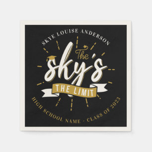 Graduate Party Sky's the Limit Senior Graduation Napkin