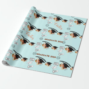 graduate party unisex simple wrap wrapping paper