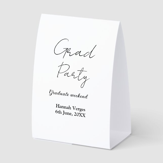 GRADUATE PARTY WEEKEND NAME DATE SIMPLE STYLISH (Front)
