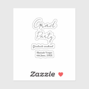 GRADUATE PARTY WEEKEND NAME DATE SIMPLE STYLISH