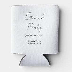 GRADUATE PARTY WEEKEND NAME DATE SIMPLE STYLISH CAN COOLER