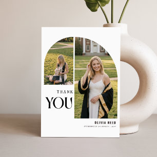 Graduate Personal Photo Collage Graduation Thank You Card