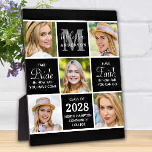 Graduate Personalised Modern 5 Photo Graduation  Plaque
