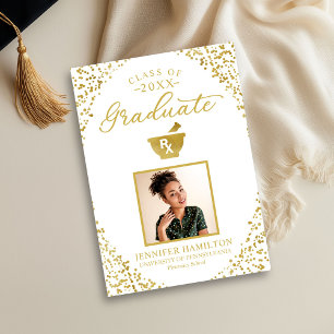 Graduate Pharmacy School Graduation Announcement 