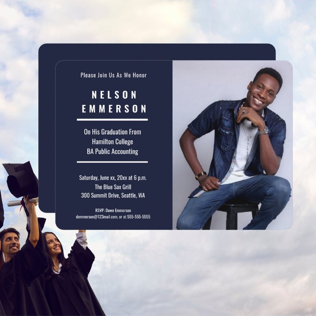 Graduate Photo Celebration Party Invitation (Graduate Photo Celebration Party Invitation)