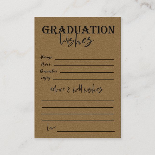 Graduate Photo Class Of 2025 Graduation Advice Card (Front)