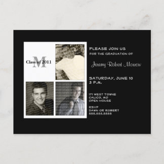 Graduate Photo Collage Invitation Postcard