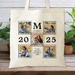 Graduate Photo Collage Monogram Keepsake Tote Bag<br><div class="desc">Celebrate your graduate and give a special personalised gift with this custom photo collage graduation tote bag. This unique graduate photo collage tote bag is will be a treasured keepsake. Customise with 5 of your favourite senior or college photos, and personalise with graduating year, name, high school or college. See...</div>