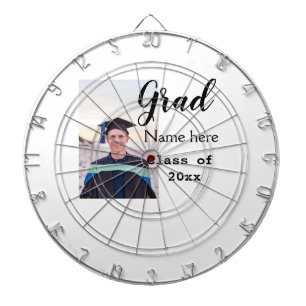 graduate photo congratulation add your name modern dartboard