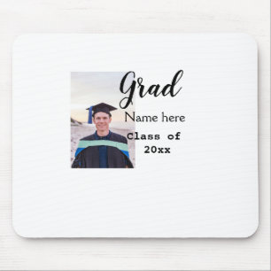 graduate photo congratulation add your name modern mouse pad