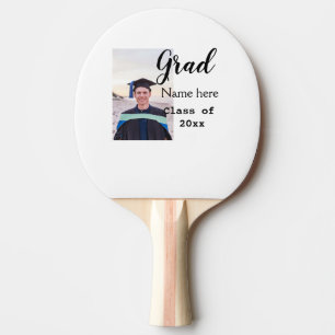 graduate photo congratulation add your name modern ping pong paddle