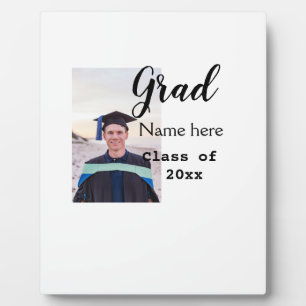 graduate photo congratulation add your name modern plaque