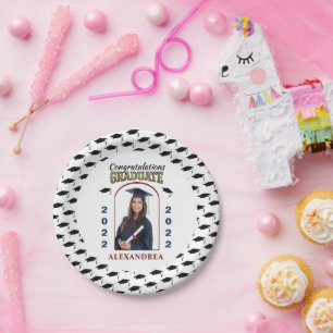 Graduate Photo Graduation Congratulations Custom  Paper Plate