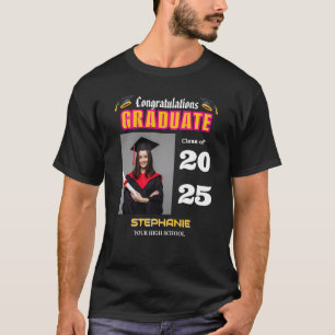 Graduate Photo Graduation Congratulations Custom T-Shirt