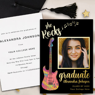 Graduate Photo Graduation Party Script Black Gold