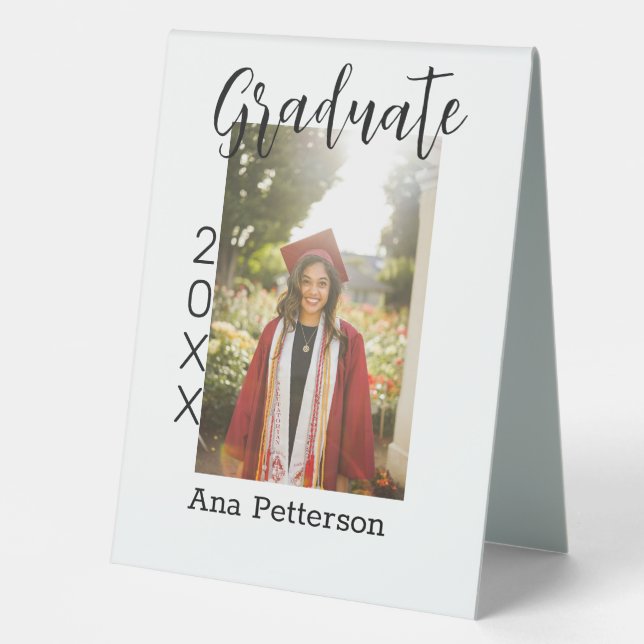 Graduate photo modern classic add year name rustic (Front)