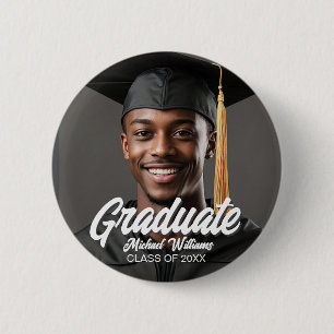 Graduate Photo Name Year Graduation Parent 6 Cm Round Badge