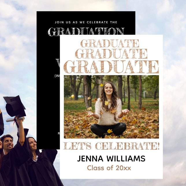 Graduate Photo Party Invitation (Graduate Photo Announcement Party Invitation)