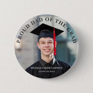 Graduate Photo Proud Dad of the Grad 6 Cm Round Badge