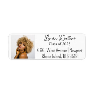 Graduate Photo Return Address Label