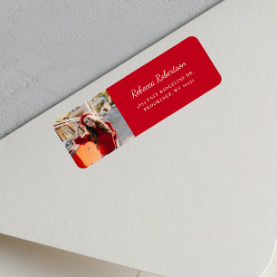 Graduate Photo Script Return Address Label