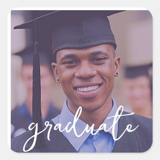 Graduate Photo Sticker Label for Graduation (Front)