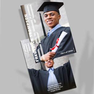 Graduate Photo Template Modern Typography Bold