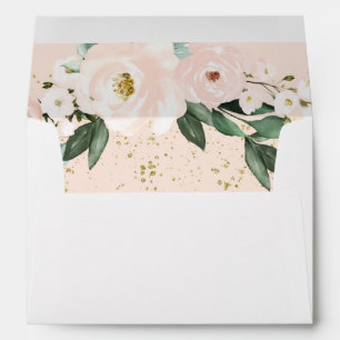 Graduate Pink Blush Floral Bouquet Elegant Envelope