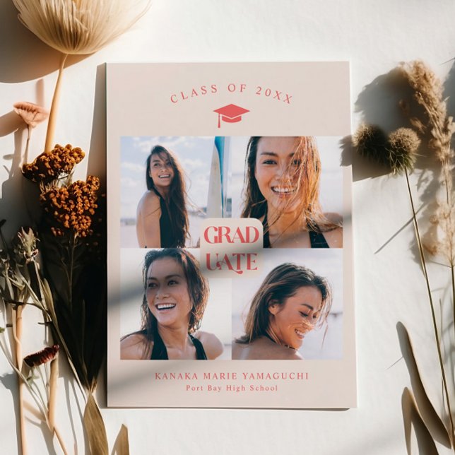 Graduate Pink Box Graduation Announcement (Creator Uploaded)