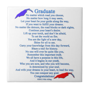 Graduate Poem Ceramic Tile