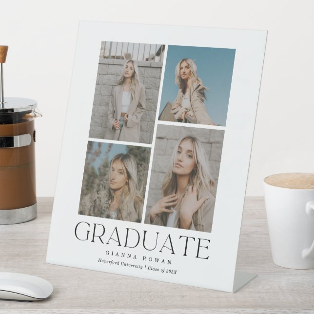 Graduate Prestige Graduation Photo Invitation Pedestal Sign (In SItu)