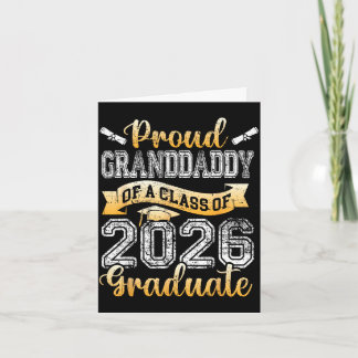 Graduate proud granddaddy of a class 2026 seniorGr Card