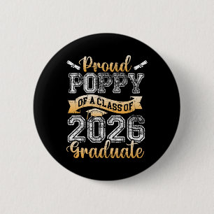 Graduate Proud Poppy Of A Cl 2026 Senior Graduatio 6 Cm Round Badge