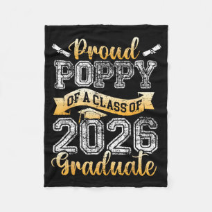 Graduate proud poppy of a class 2026 seniorGraduat Fleece Blanket
