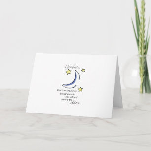 Graduate Reach for Moon, Congratulations Card