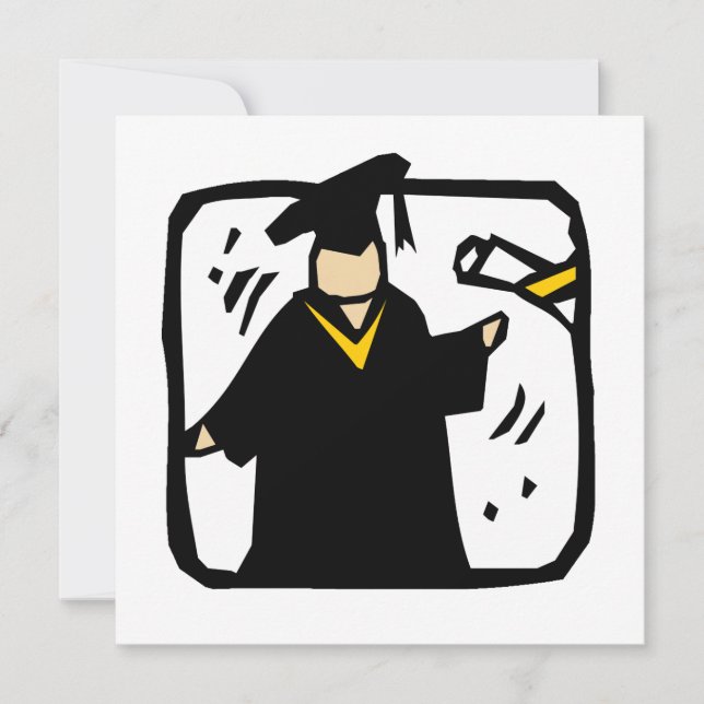 Graduate Receiving Diploma Invitation (Front)