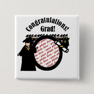 Graduate Receiving Diploma Photo Frame 15 Cm Square Badge