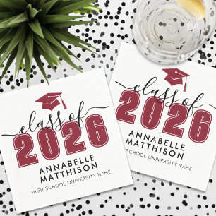 Graduate Red Graduation Napkin