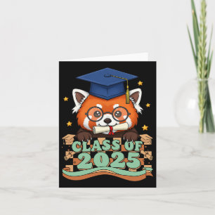 Graduate Red Panda Cl Of 2025 Kids Mens Womens Gra Card