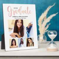 Graduate Rose Gold 4 Photo Personalised