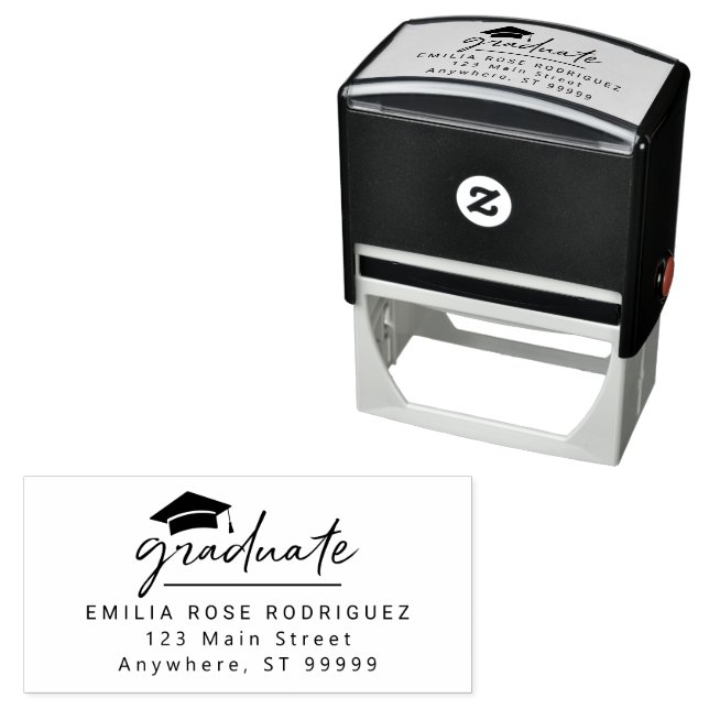 Graduate Script | Graduation Cap  Self-inking Stamp (In Situ)