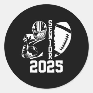 Graduate Senior Cl Of 2025 Graduation American Foo Classic Round Sticker