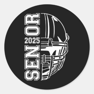 Graduate Senior Cl Of 2025 Graduation American Foo Classic Round Sticker