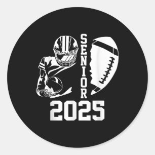 Graduate Senior Cl Of 2025 Graduation American Foo Classic Round Sticker