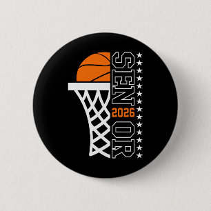 Graduate Senior Cl Of 2026 Sketll Player Graduatio 6 Cm Round Badge