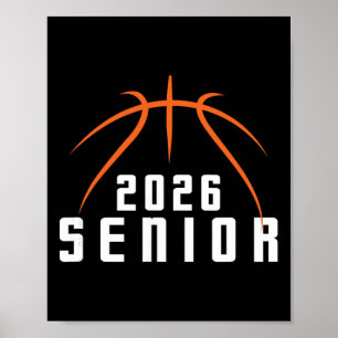 Graduate Senior Cl Of 2026 Sketll Player Graduatio Poster