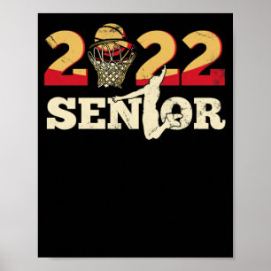 Graduate Senior Class 2022 Graduation Basketball Poster