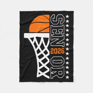 Graduate Senior Class Basketball Player Graduation Fleece Blanket